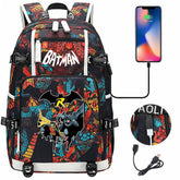 Batman Backpack Batman SchoolBag with USB Charging Port